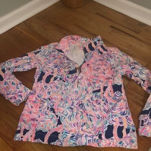Lilly Pulitzer half zip with pockets